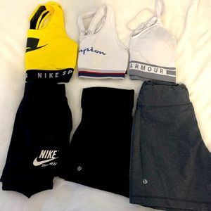 Sports bra and shorts bundle